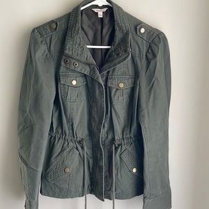 Candies Army Jacket with Pockets elastic waist and toggle draw strings- L